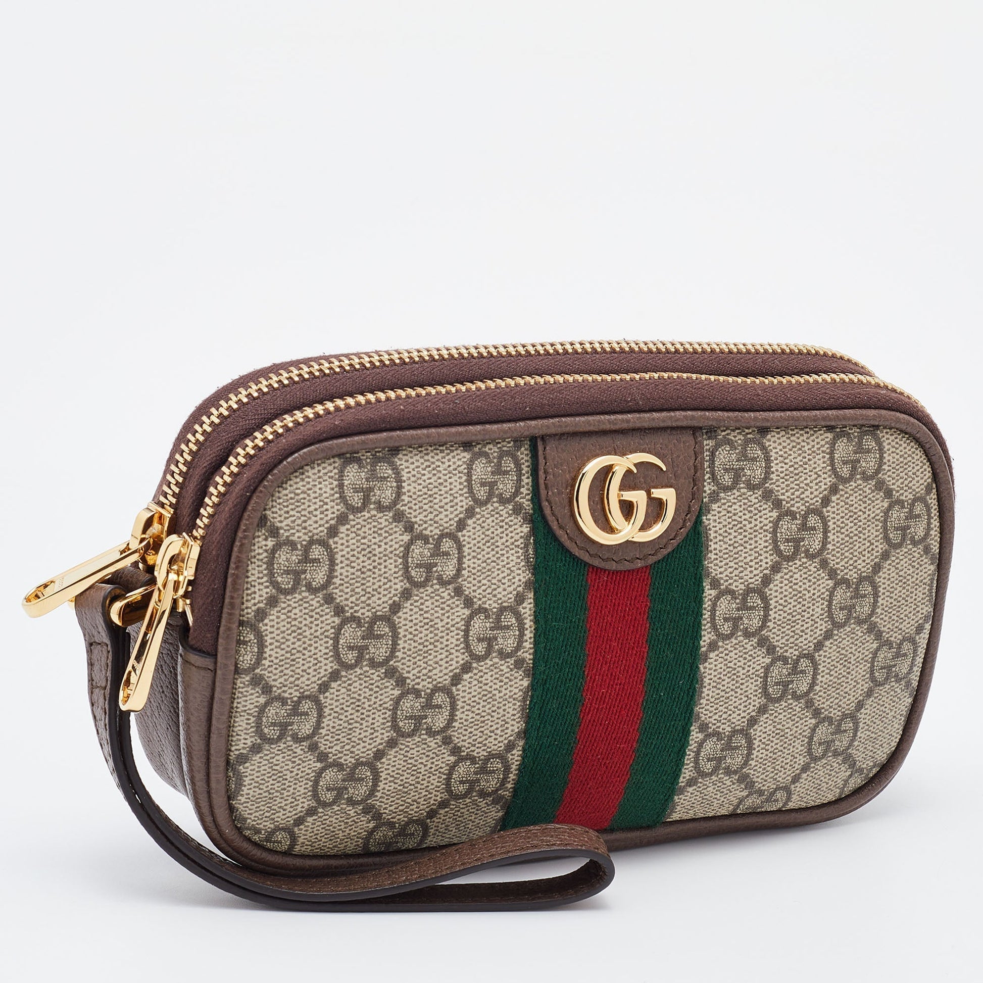 Gucci Lou Leather Canvas Clutch
