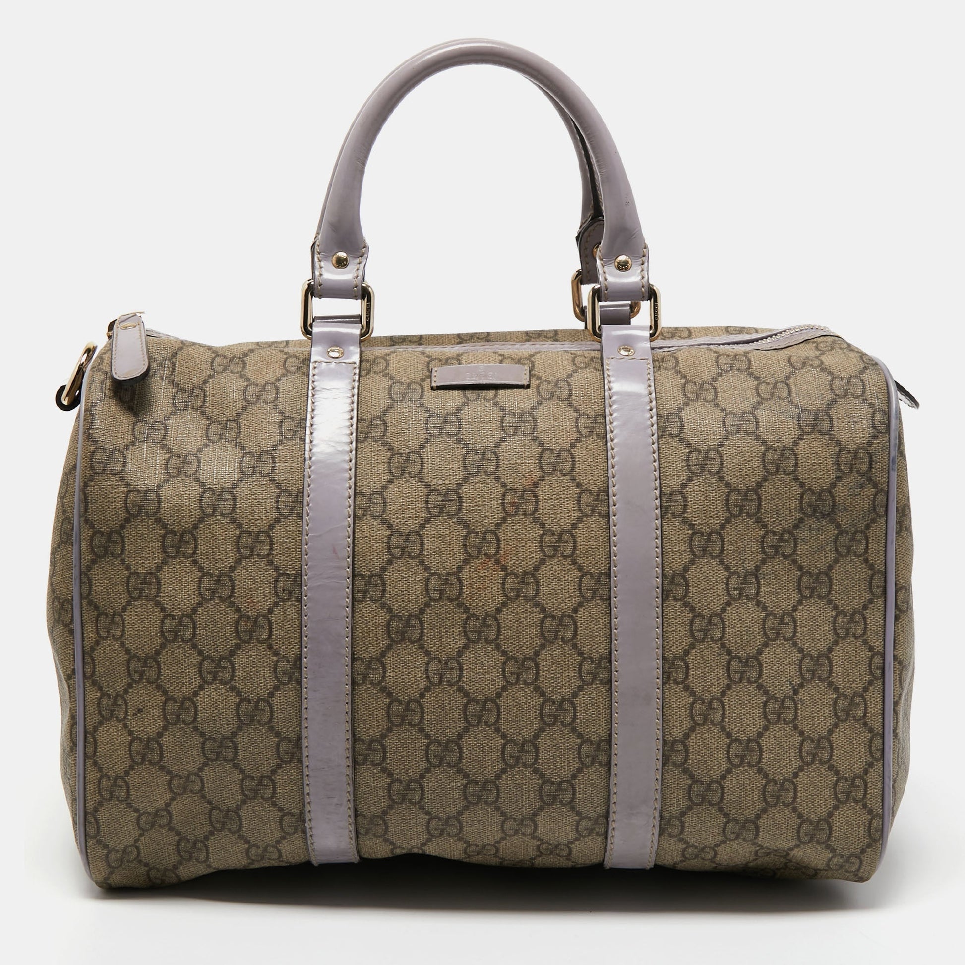 Gucci Lou Leather Canvas Handbag