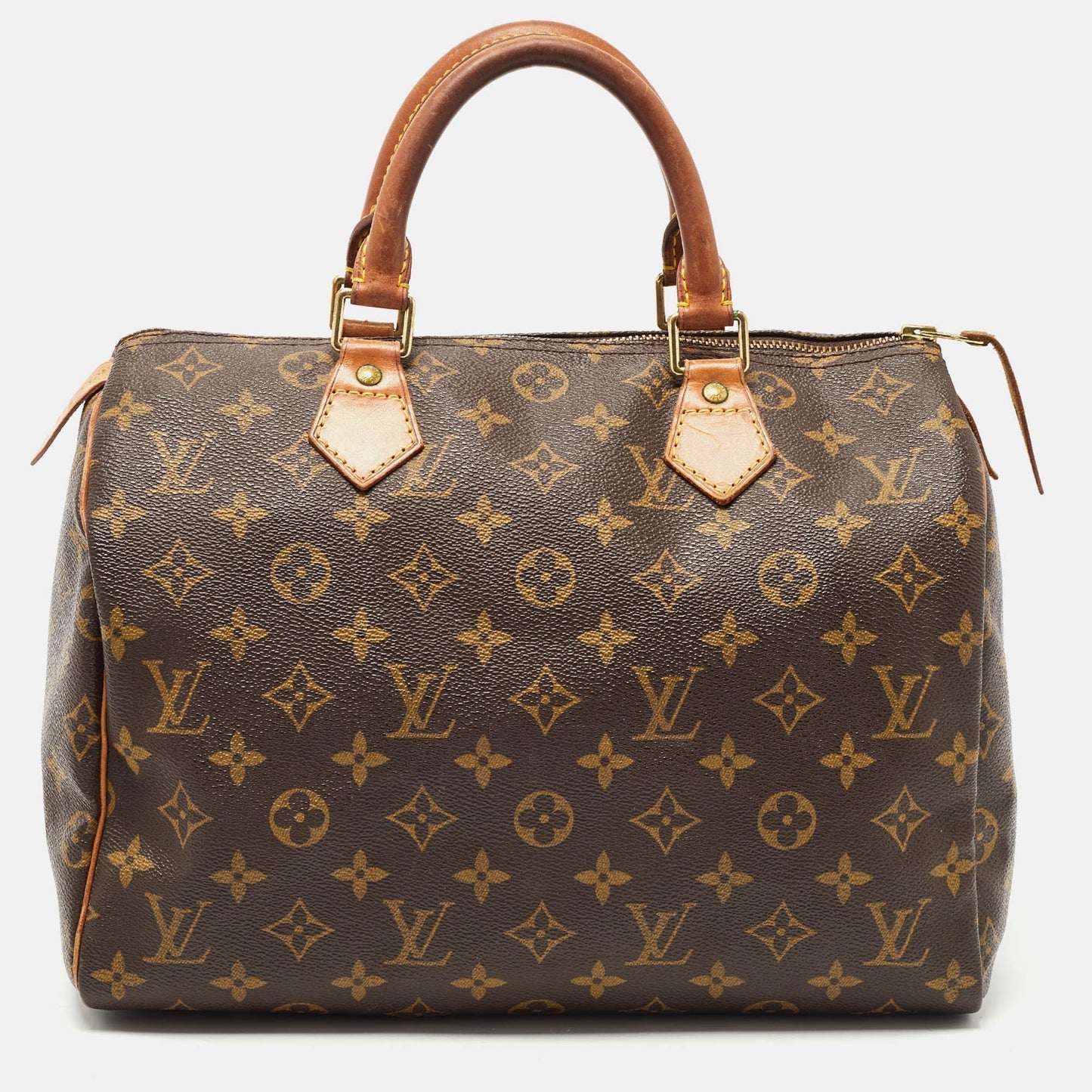 LOUIS VUITTON Brown Monogram Canvas Top Handle Bag