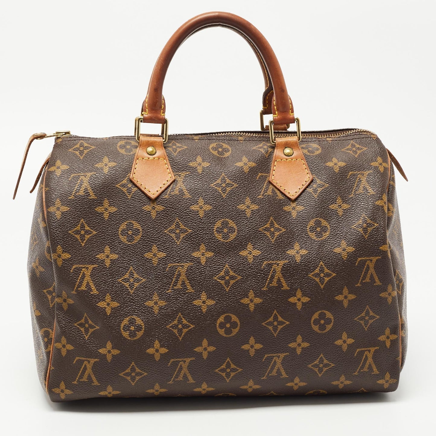 LOUIS VUITTON Brown Monogram Canvas Top Handle Bag