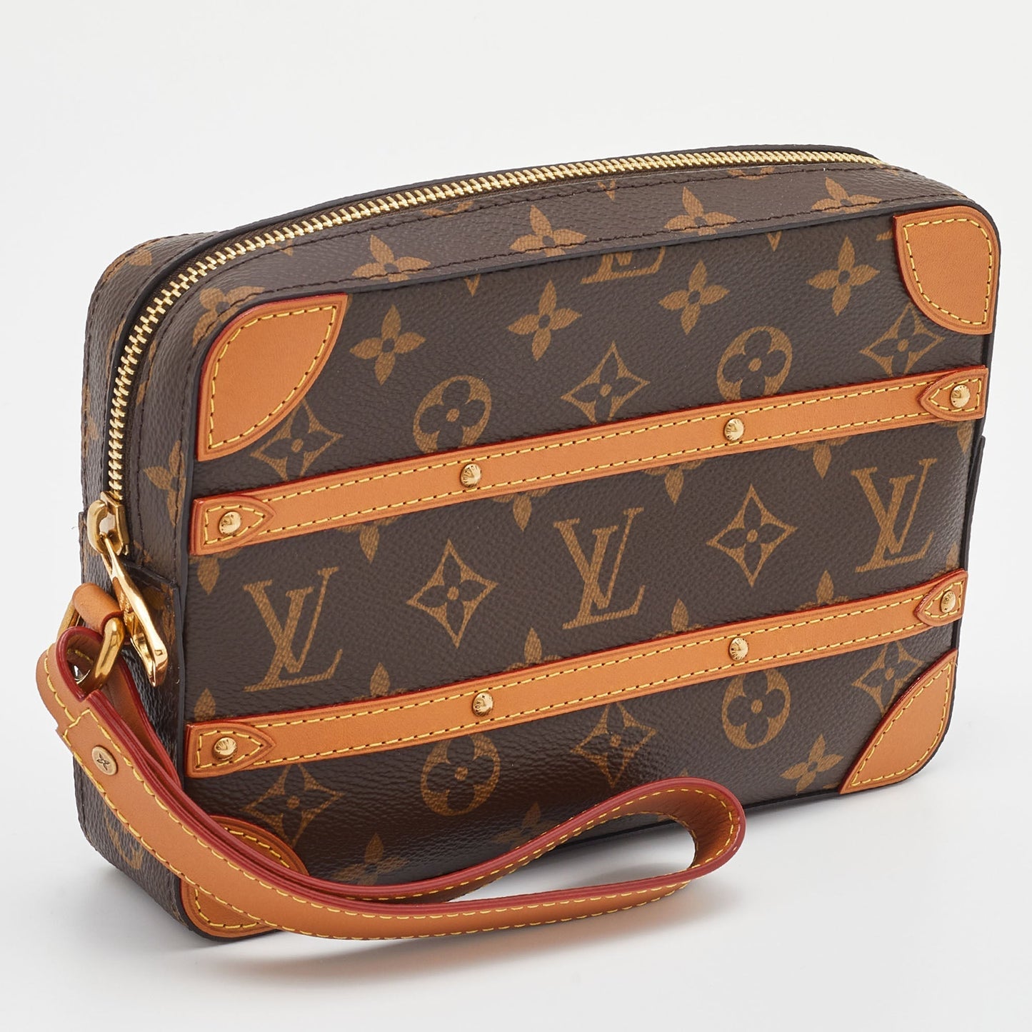LOUIS VUITTON Monogram Canvas Soft Trunk Pouch Clutch
