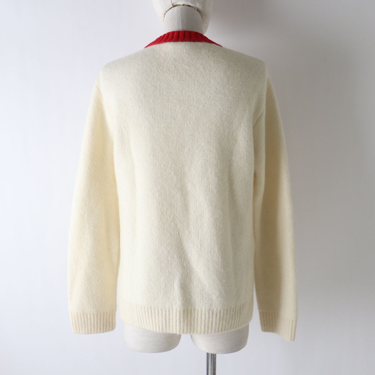 FENDI knit Main: 33% nylon, 21% mohair, 21% alpaca, 20% rayon, 4% wool Ivoryx Red x Blue Women 40