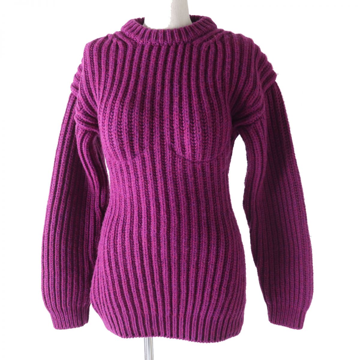 PRADA sweater Main: 100% virgin wool, Part: 100% silk purple Women 38