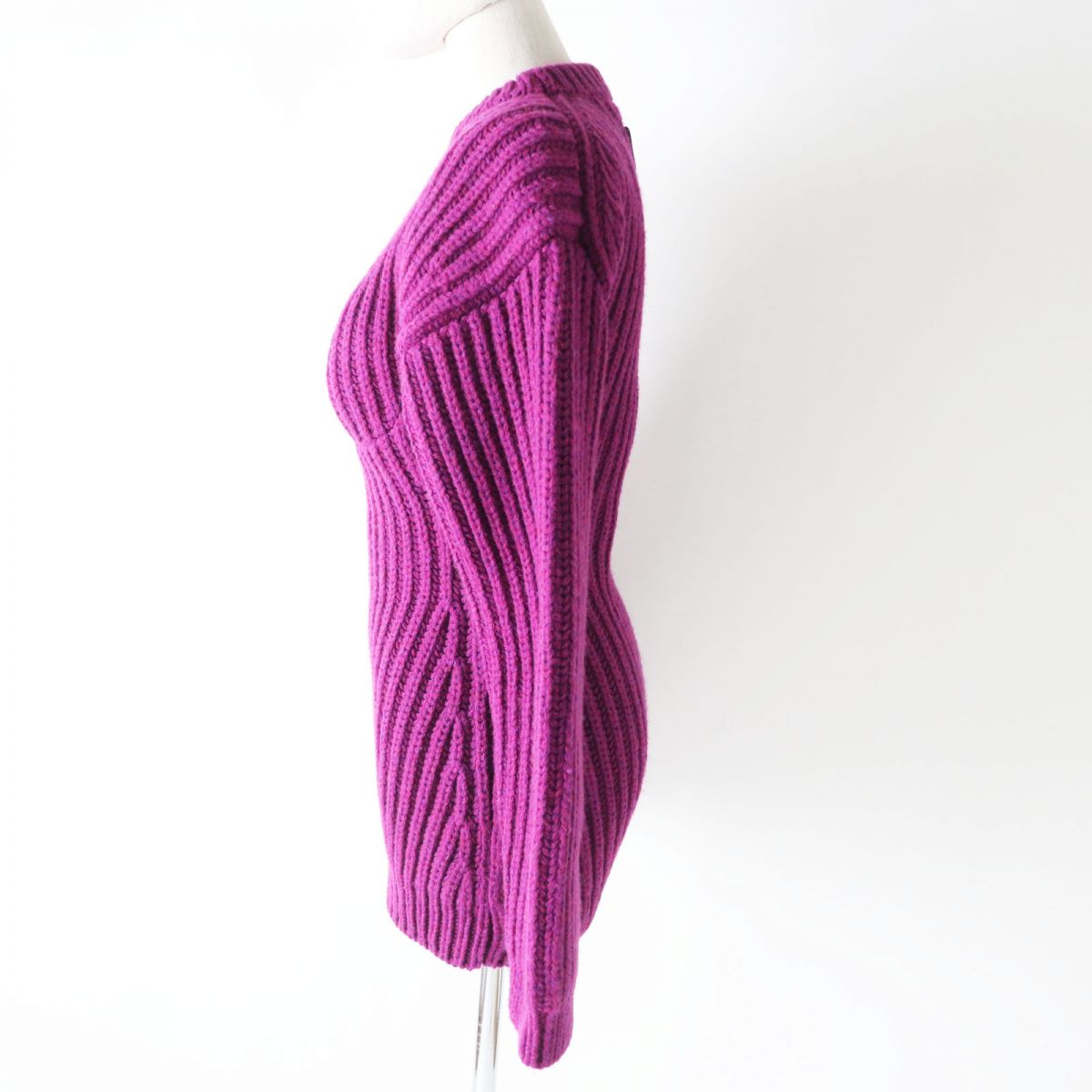 PRADA sweater Main: 100% virgin wool, Part: 100% silk purple Women 38