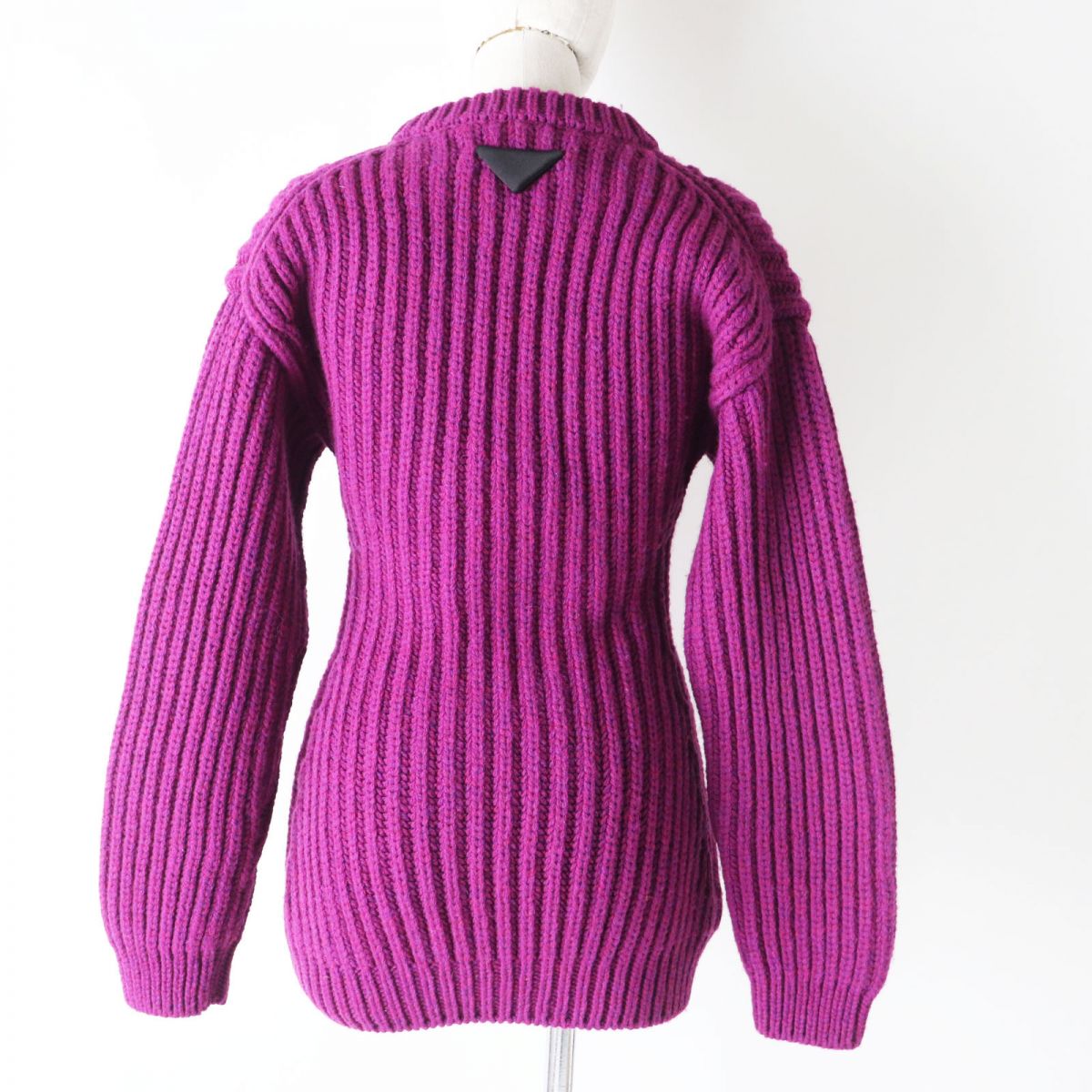 PRADA sweater Main: 100% virgin wool, Part: 100% silk purple Women 38