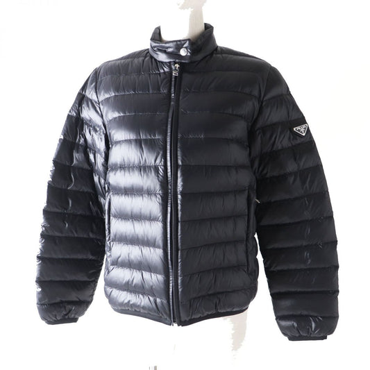PRADA Down jacket Outer: 100% polyamide (nylon), Lining: 100% polyamide (nylon), Filling: 80% down, Filling: 20% feather Outer: Black<br>Lining: Navy Women 36