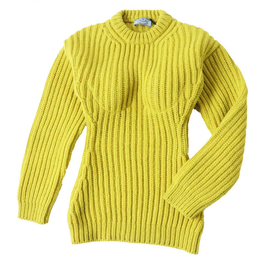 PRADA sweater Main: 100% virgin wool, Part: 100% silk Mustard type Women 36