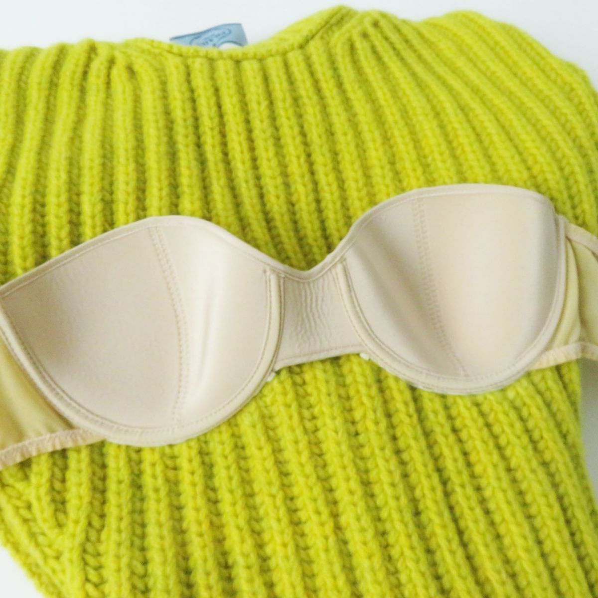 PRADA sweater Main: 100% virgin wool, Part: 100% silk Mustard type Women 36