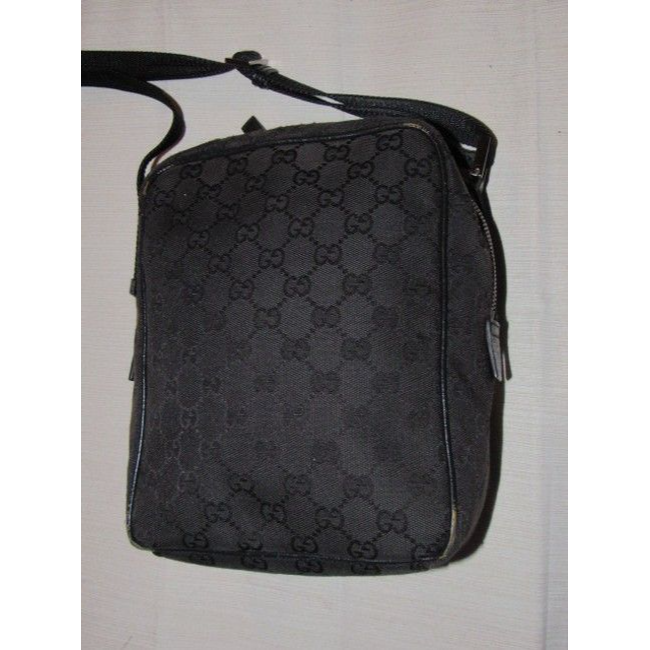 Gucci Nylon Leather Canvas Shoulder Bag