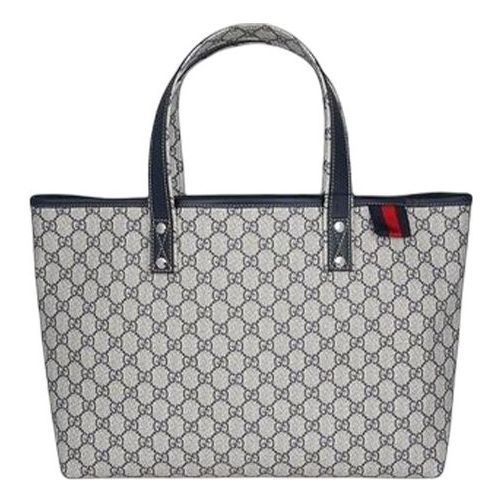 Gucci Leather Canvas Tote