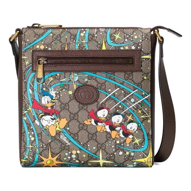 Gucci Leather Canvas Shoulder Bag