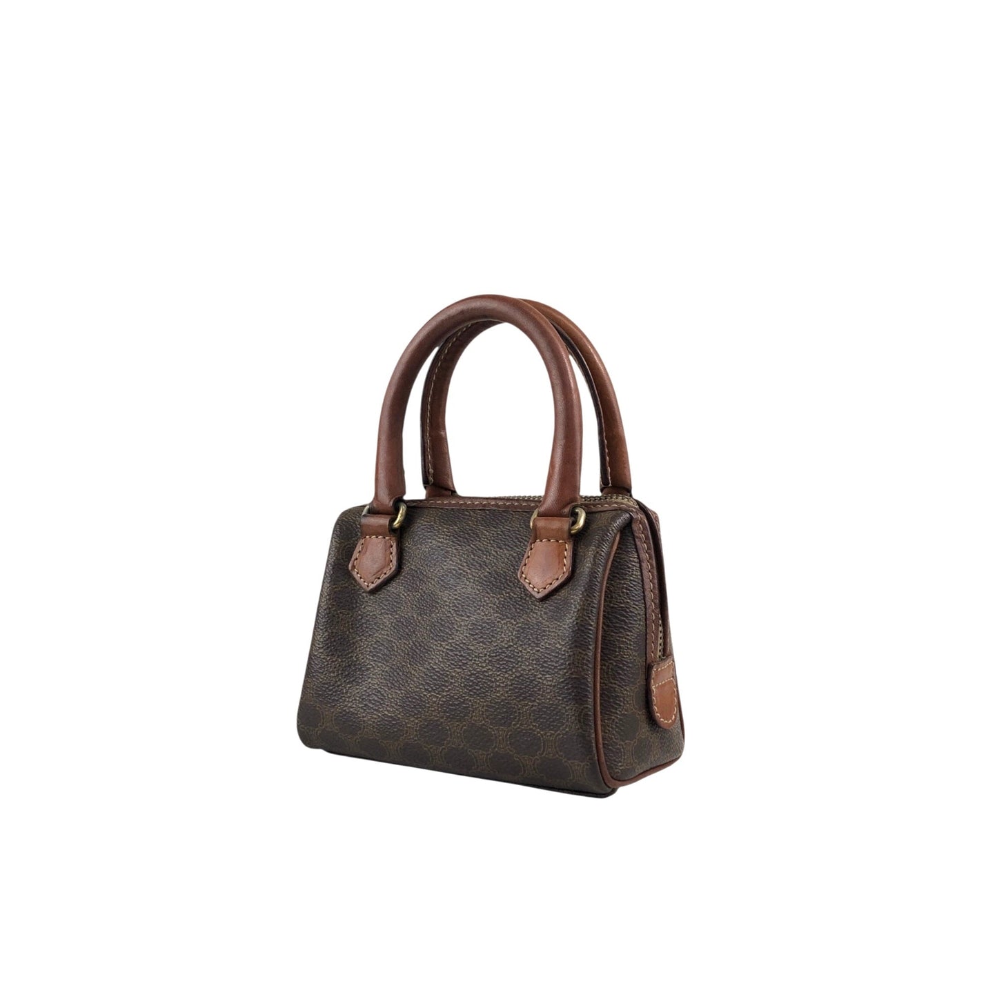 CELINE Macadam Two-way Small Boston bag Shoulder bag Brown bnscrs
