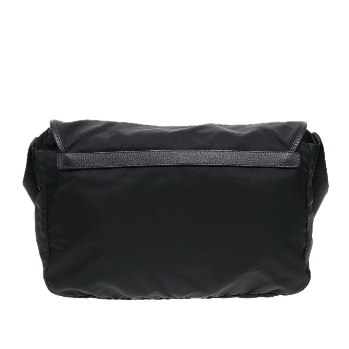 PRADA Shoulder Bag Nylon Black Gold Auth