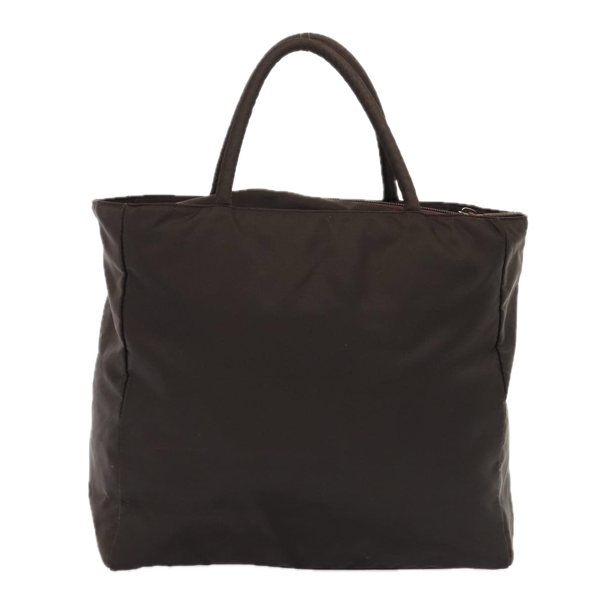 PRADA Hand Bag Nylon Brown Auth