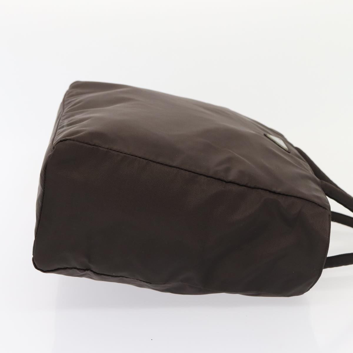 PRADA Hand Bag Nylon Brown Auth