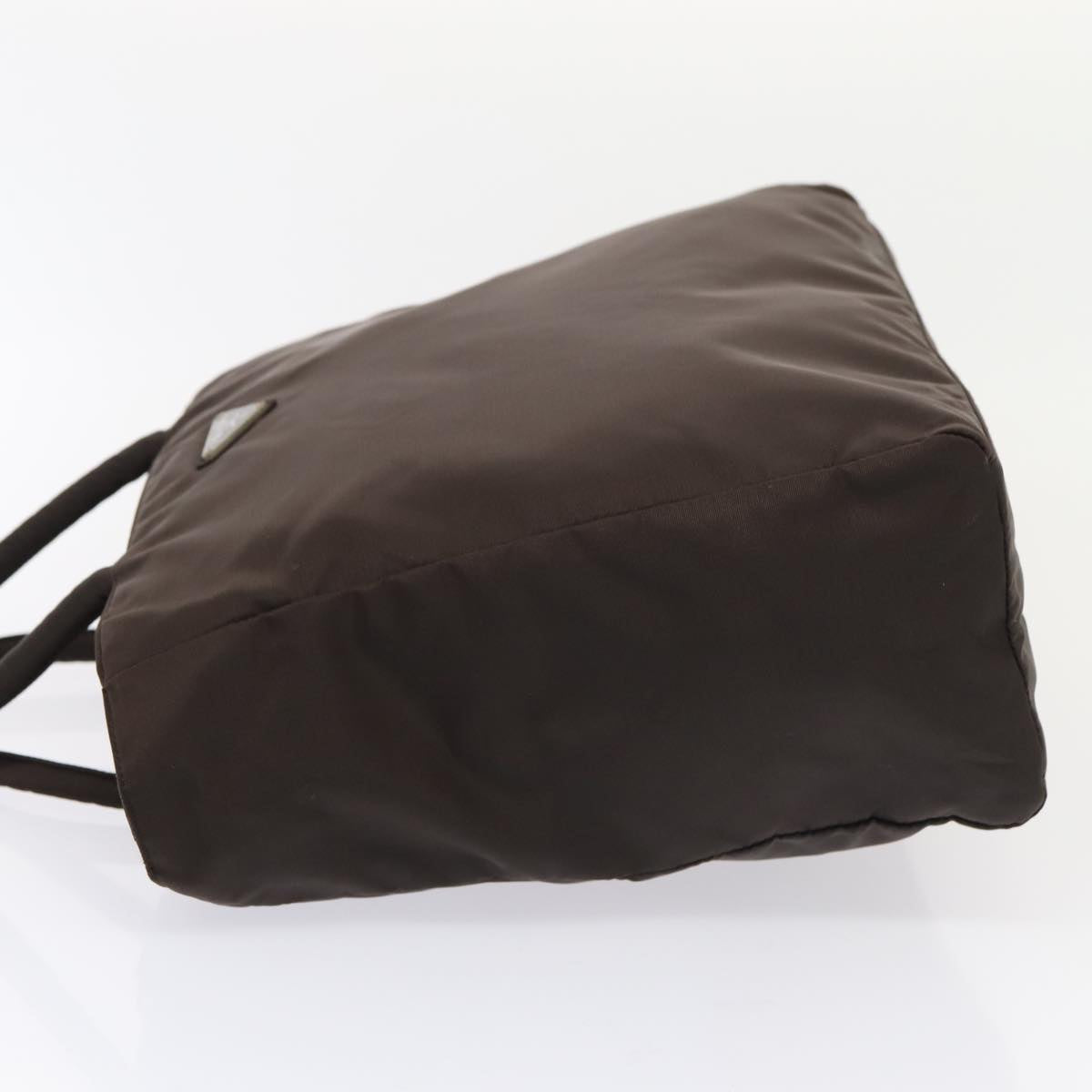PRADA Hand Bag Nylon Brown Auth