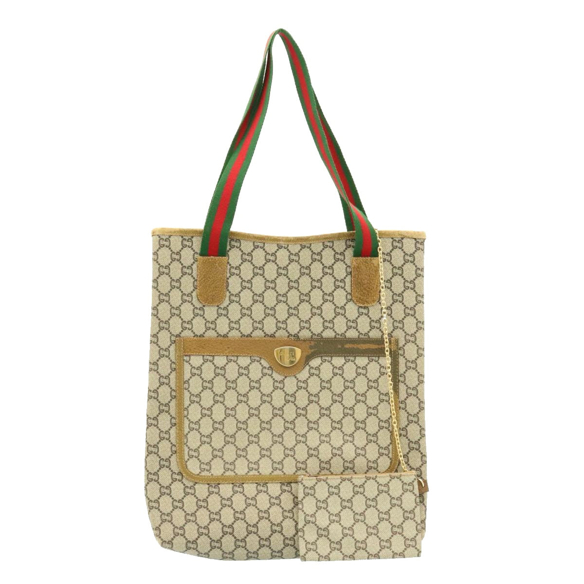 Gucci Leather Canvas Tote