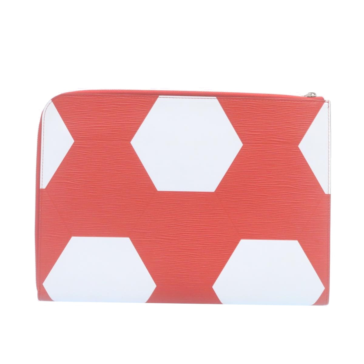 LOUIS VUITTON Epi Pochette Jules GM Clutch Bag Red LV Auth 34660A