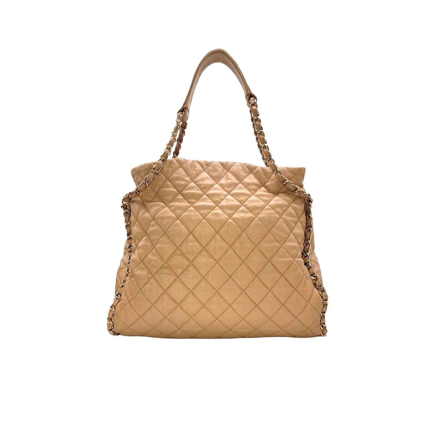Chanel 2011 Quilted Chain Me Hobo Beige Clair Shoulder Bag
