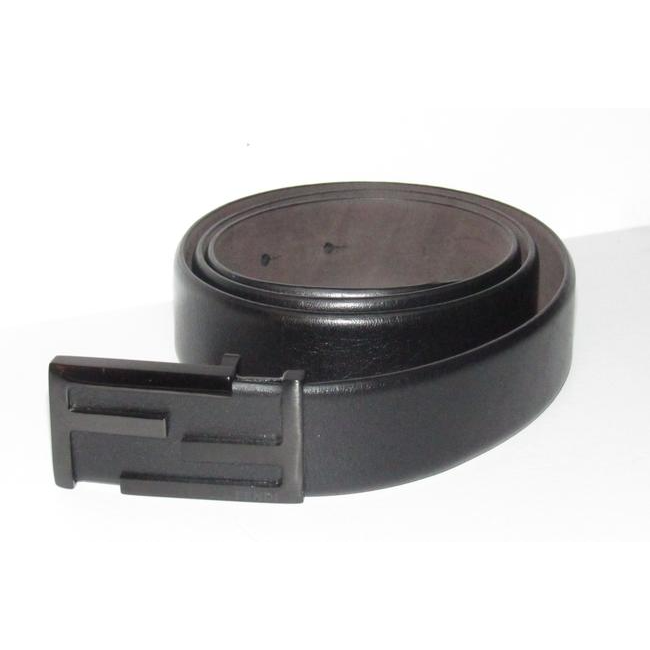 Fendi Black With Black Ff Buckle Leather And Belt
