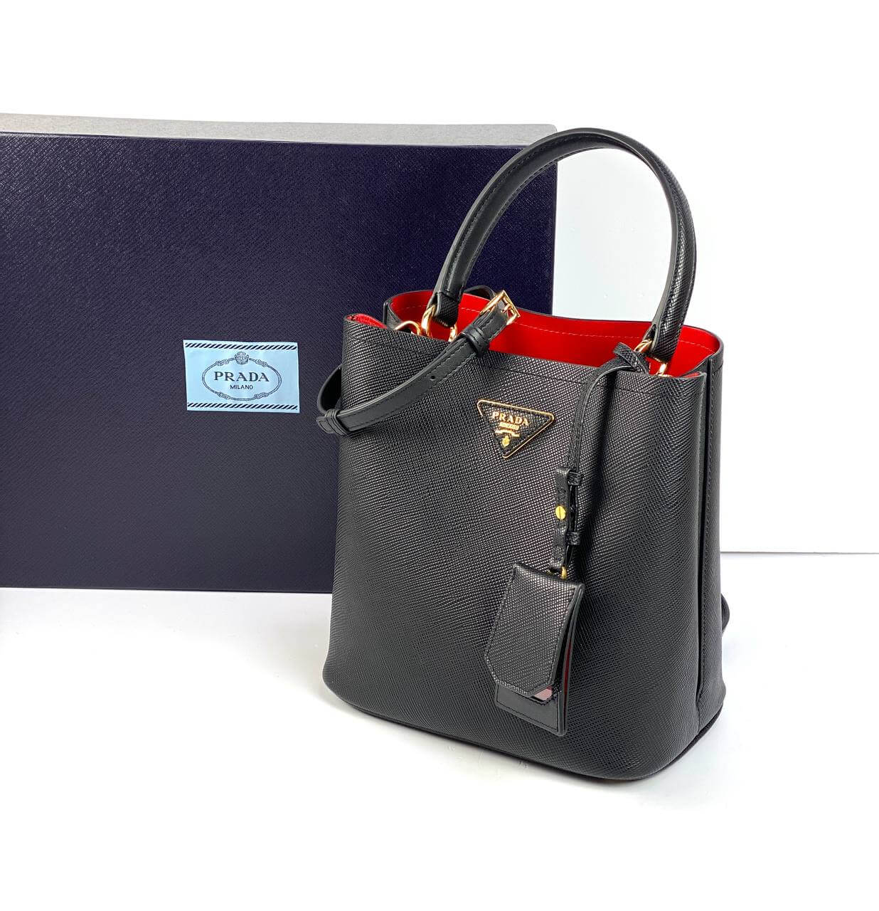 Prada Panier Bag in Saffiano leather black