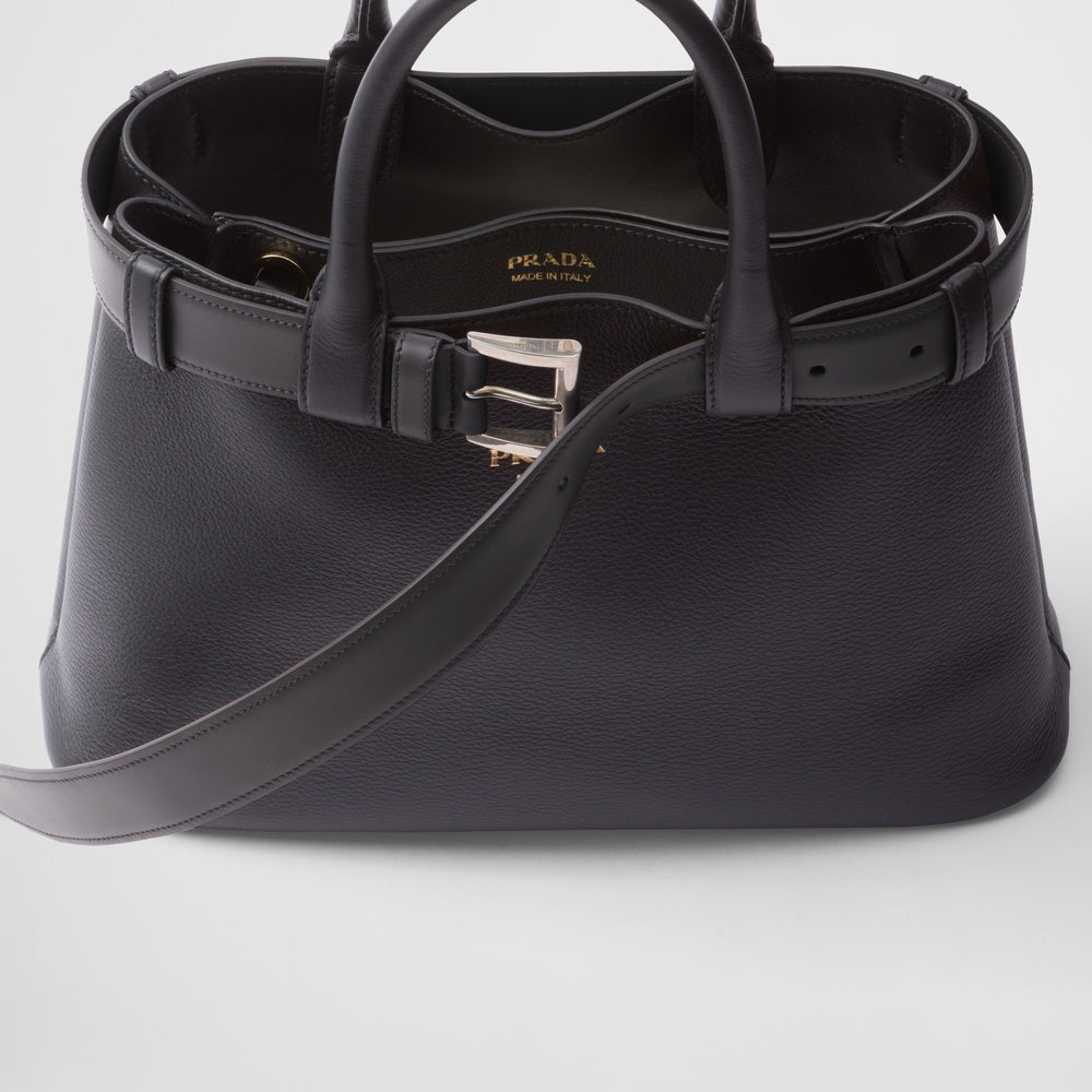 Prada Buckle small leather handbag with belt
