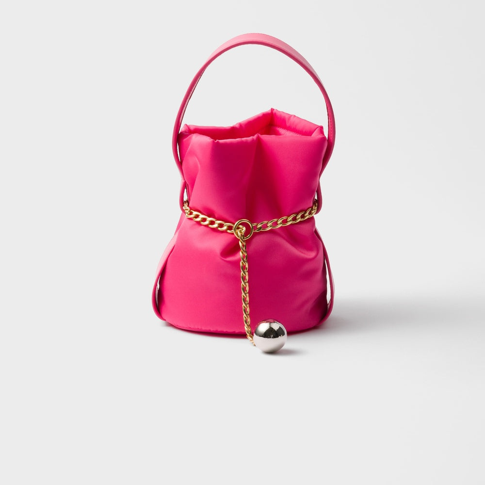 Prada Petit Sac mini Re-Nylon and nappa leather bucket bag