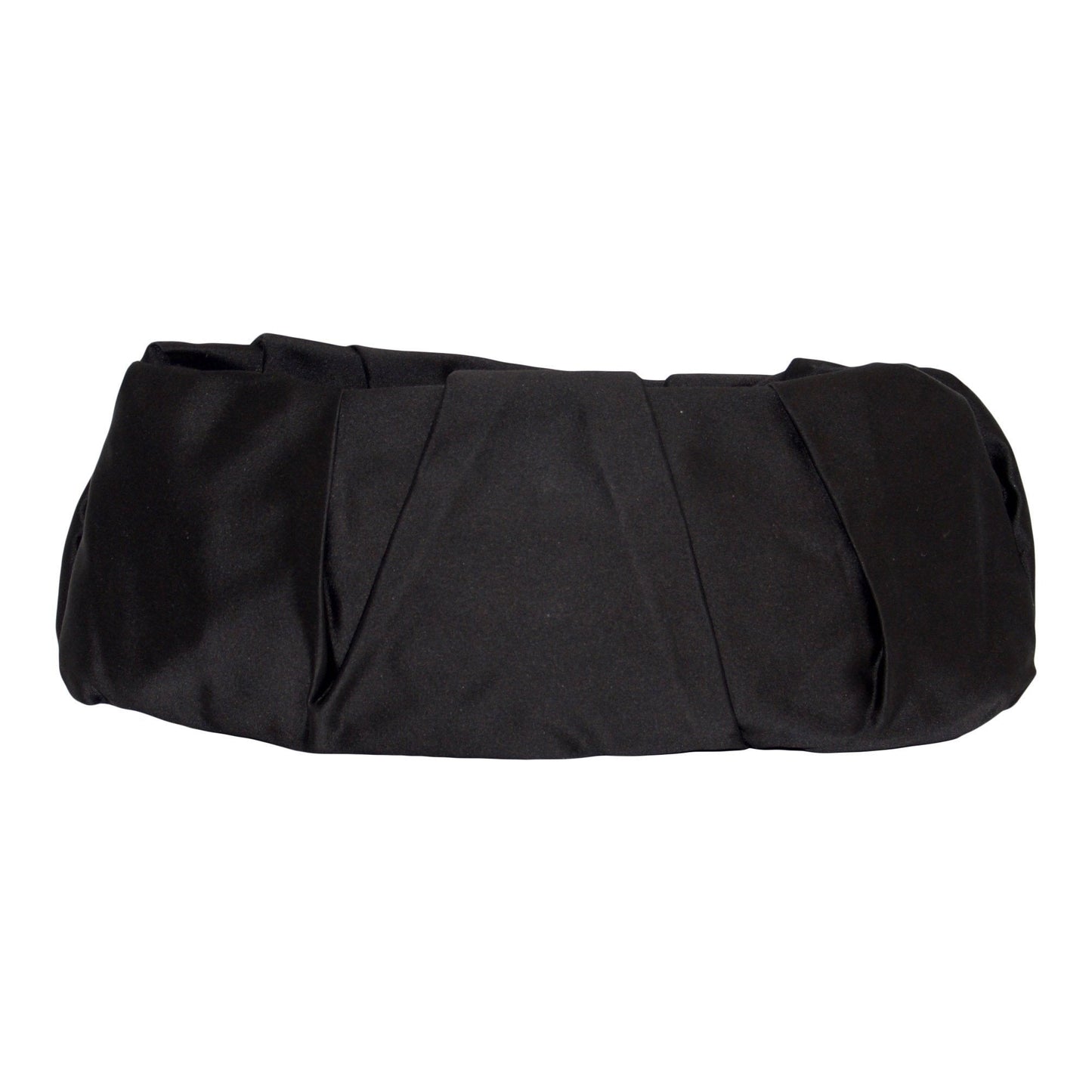Prada Black Pleated Raso Clutch