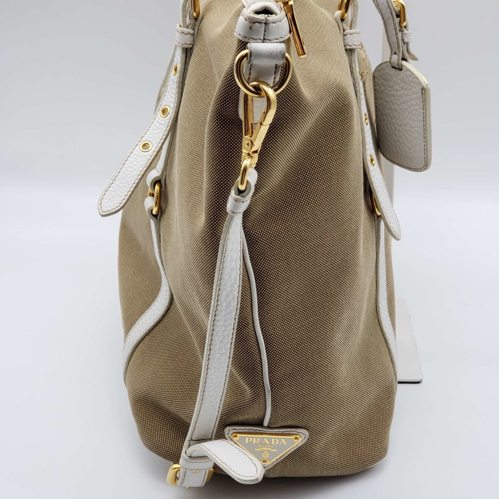 Prada Jacquard Logo Shoulder Bag