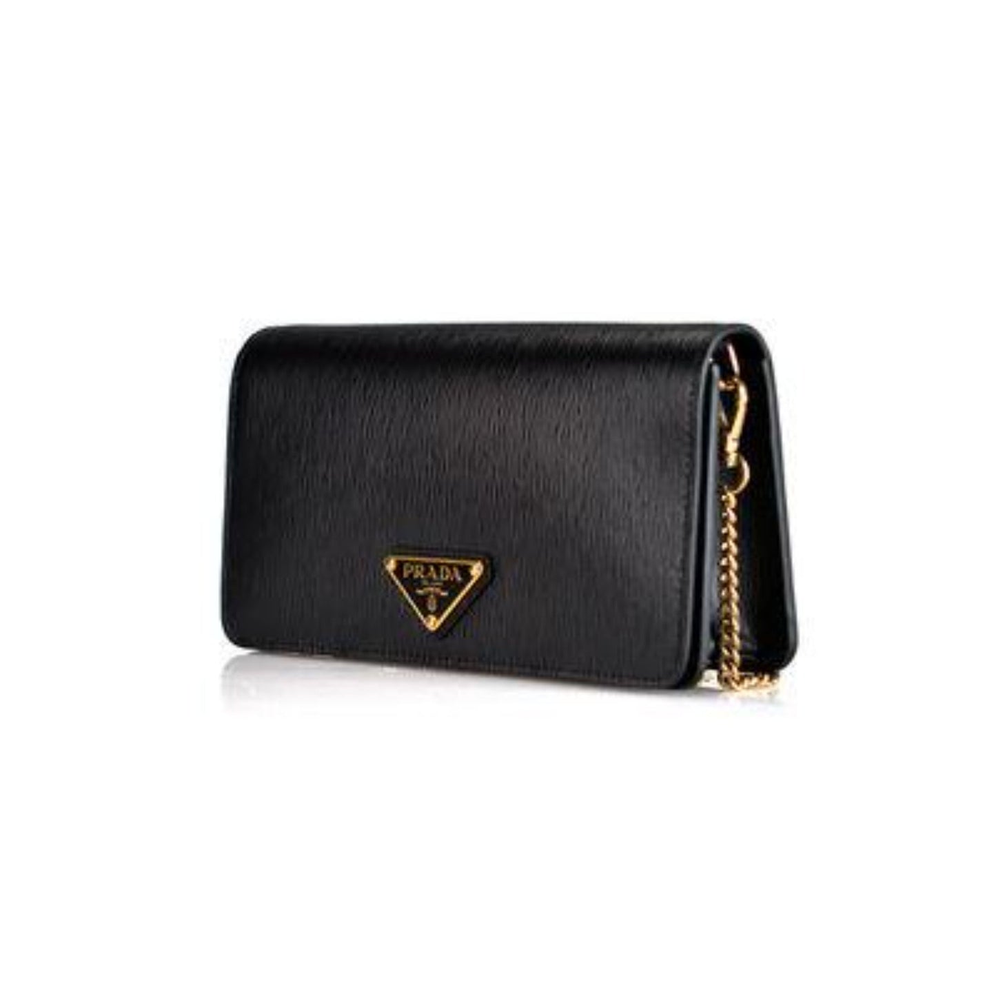 Prada Miniborse Black Vitello Move Leather Chain Cross Body Luxury Handbag