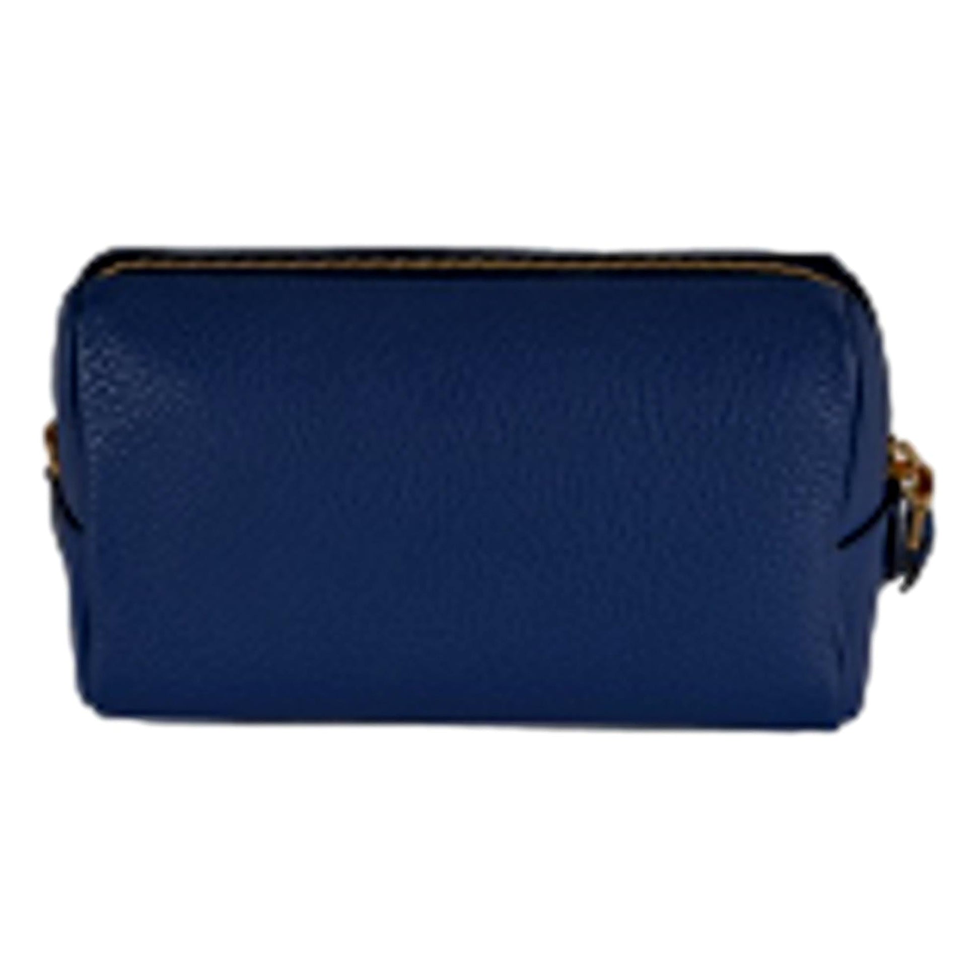 Prada Contenitore Baltico Navy Blue Vitello Daino Vanity Case Luxury Handbag