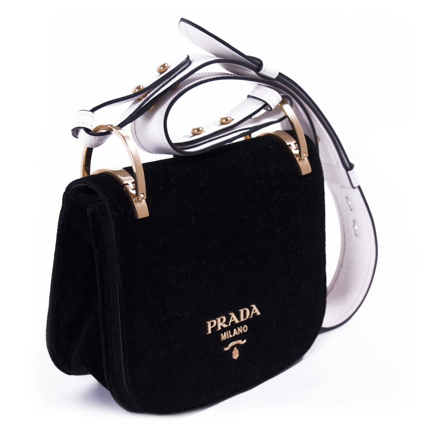 Prada Pionnière Velvet Saddle Bag
