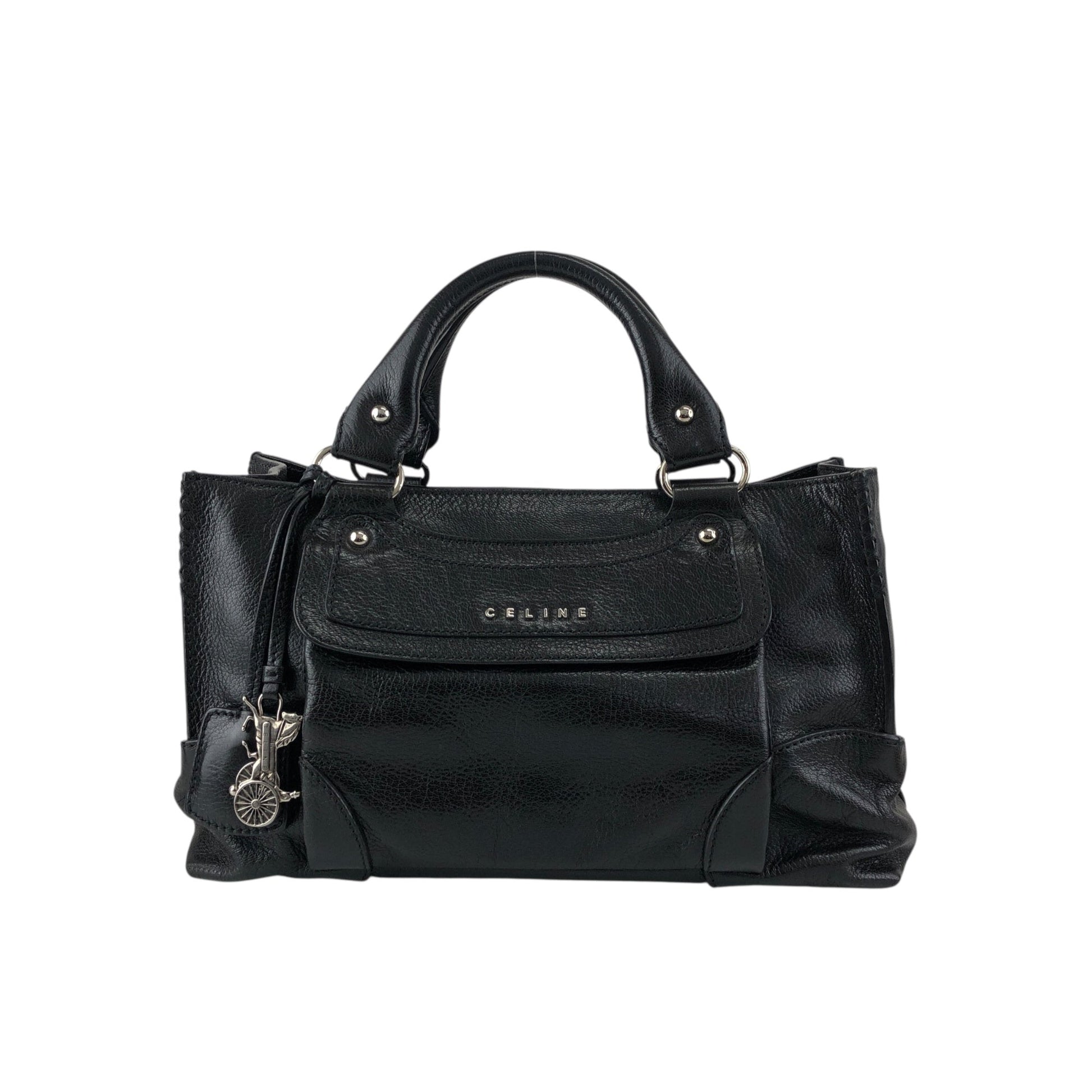 CELINE Horse Carriage Handbag Black