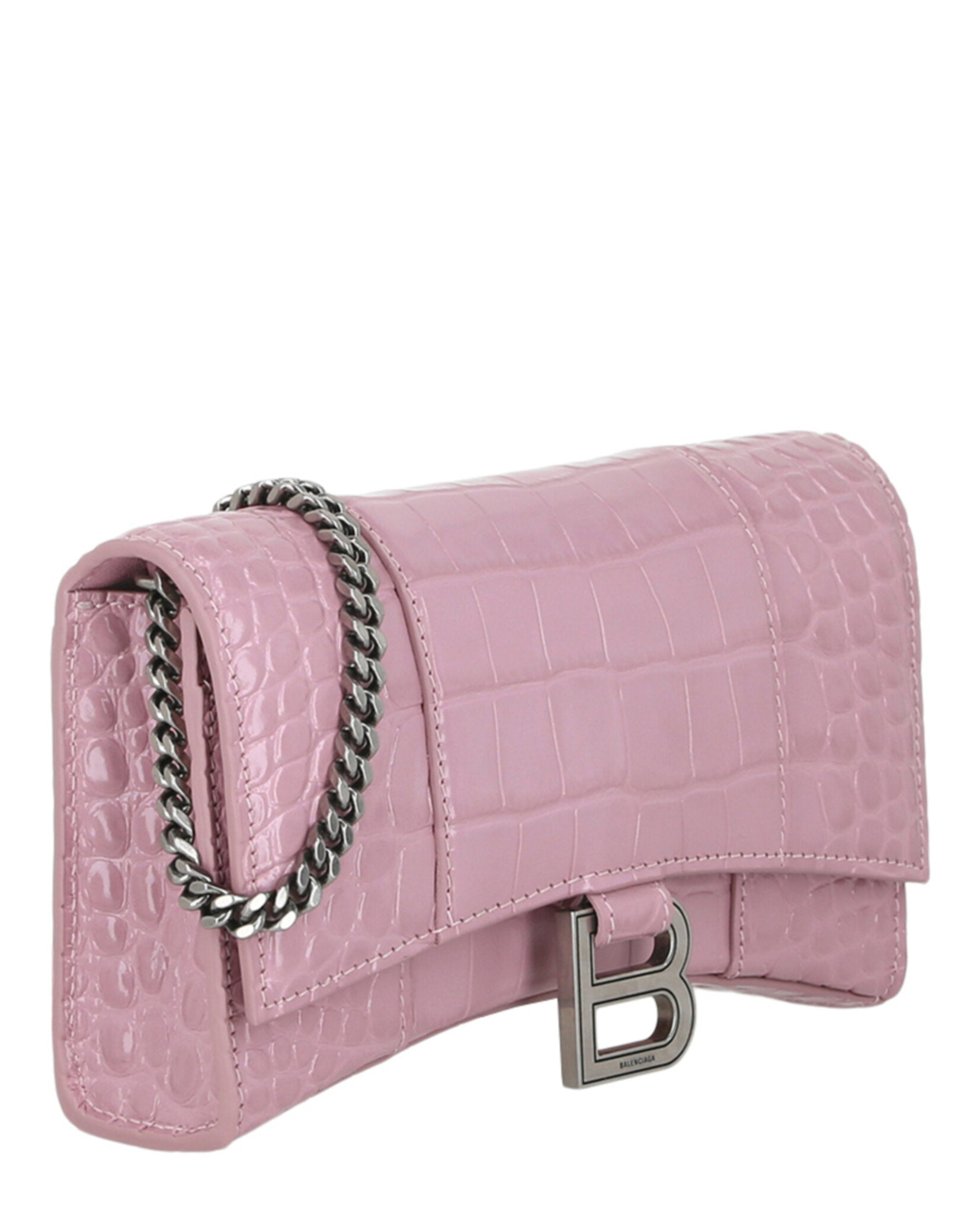 Balenciaga Croc Embossed Hourglass Wallet On Chain Womens 6560501-LR6Y-6904