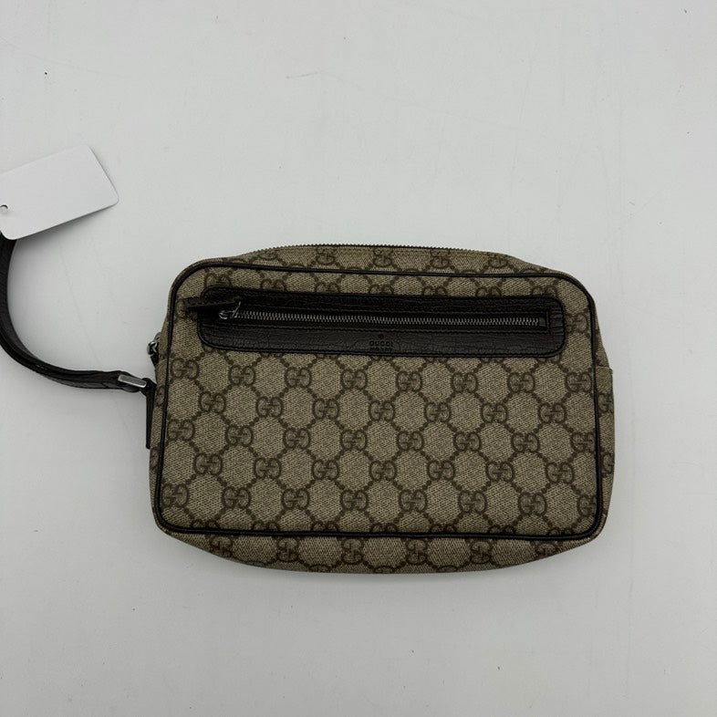Gucci Leather Canvas Shoulder Bag