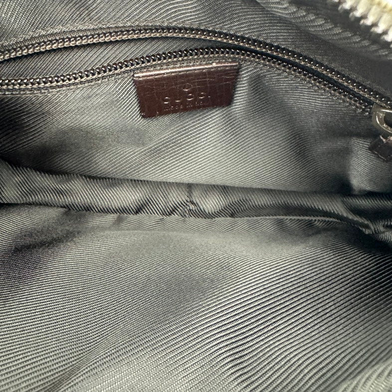Gucci Leather Canvas Shoulder Bag