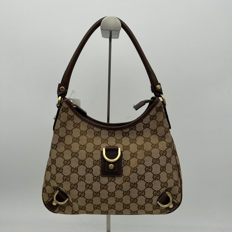 Gucci Leather Canvas Shoulder Bag