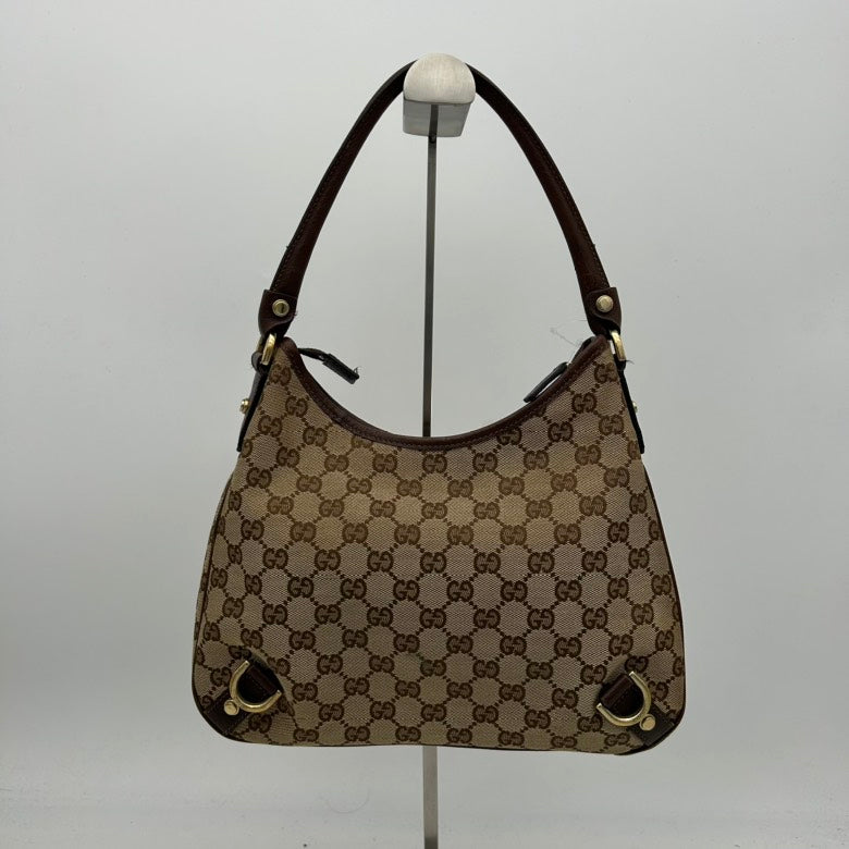 Gucci Leather Canvas Shoulder Bag