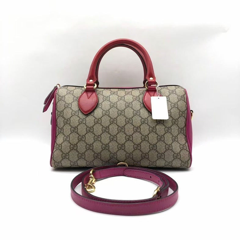 Gucci Leather Canvas Shoulder Bag