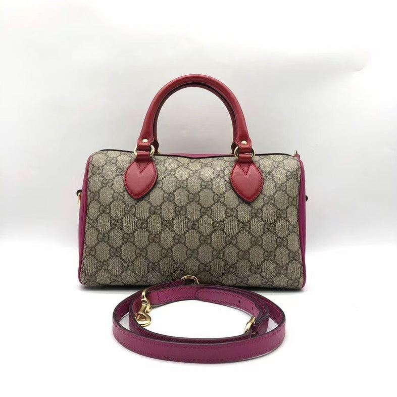 Gucci Leather Canvas Shoulder Bag