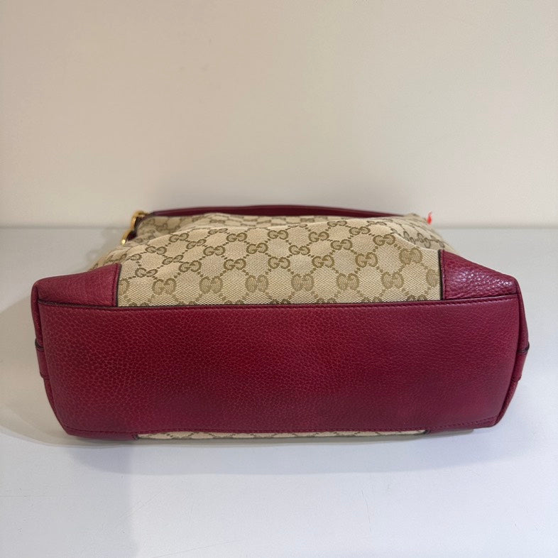Gucci Monogram Leather Canvas Tote