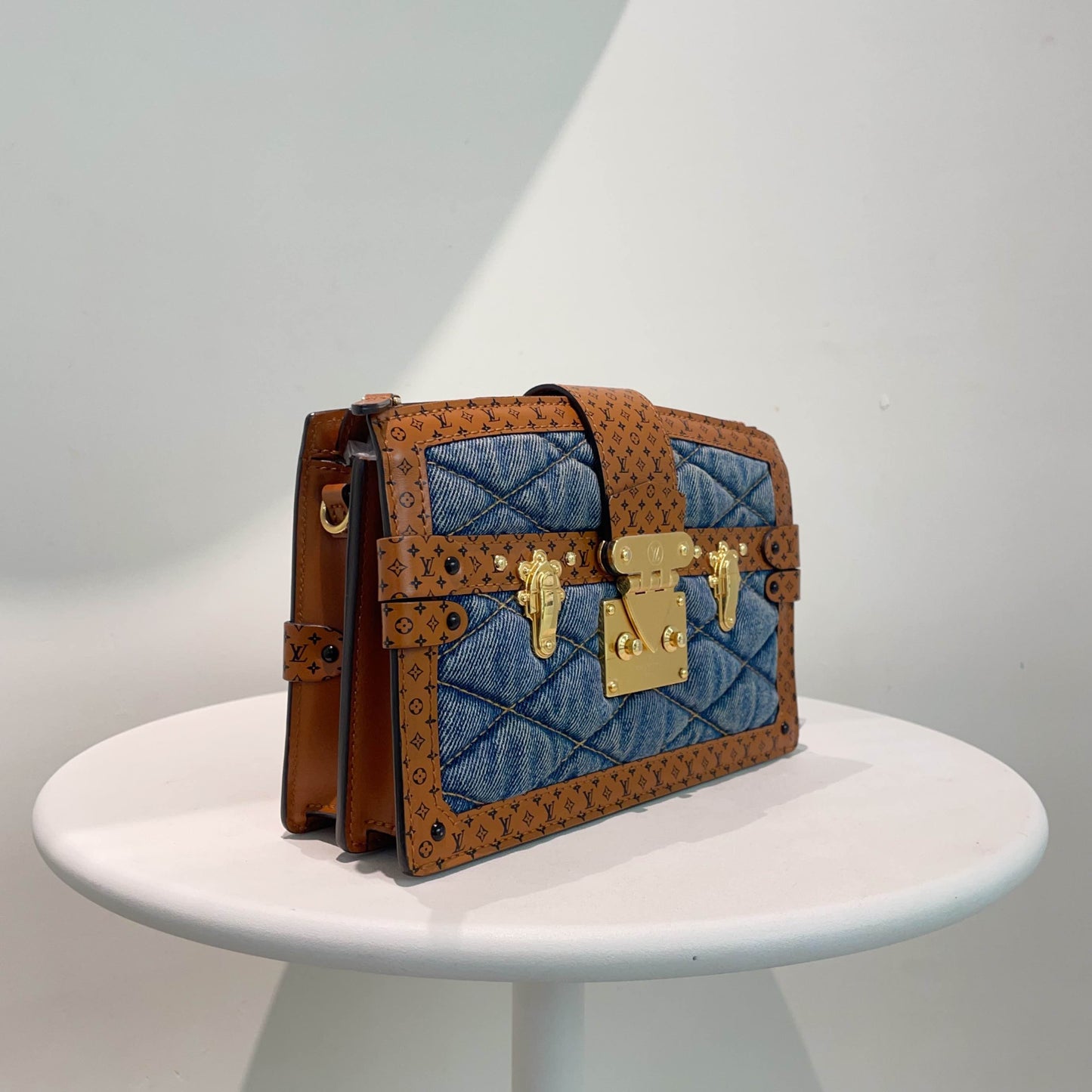 Louis Vuitton Trunk Bag Blue Monogram Canvas Small