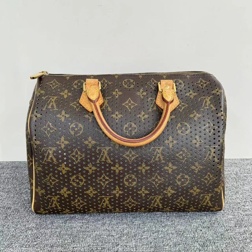 Louis Vuitton Brown Perforated Bag with Pouch