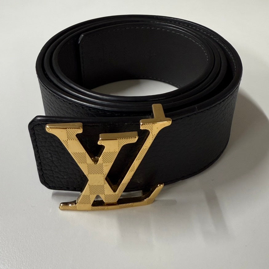 Louis Vuitton Leather Belt Black Belts