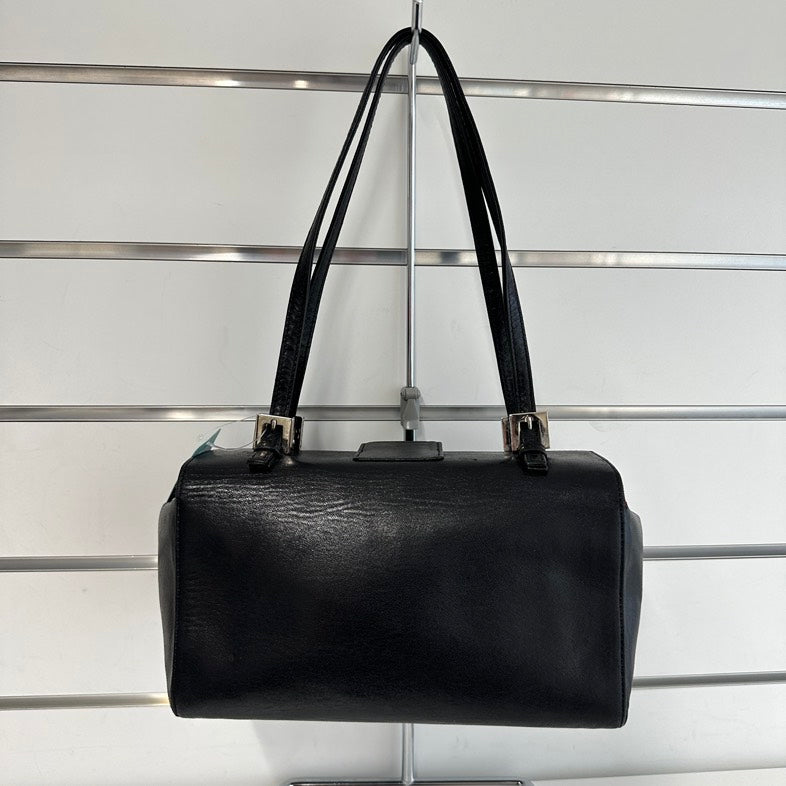 Fendi Baguette Black Leather Shoulder Bag