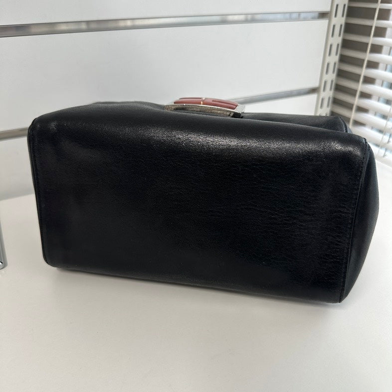 Fendi Baguette Black Leather Shoulder Bag
