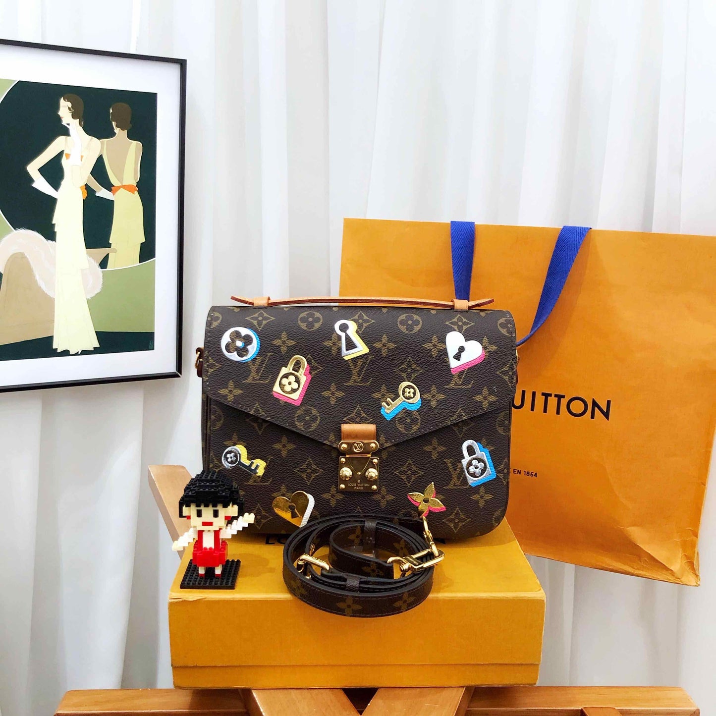 Louis Vuitton Monogram Canvas Sticker Messenger Bag - Brown