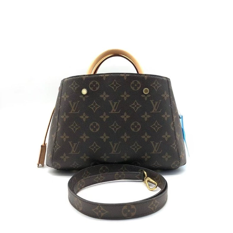 Louis Vuitton Monogram Montaigne Bag Brown Satchel