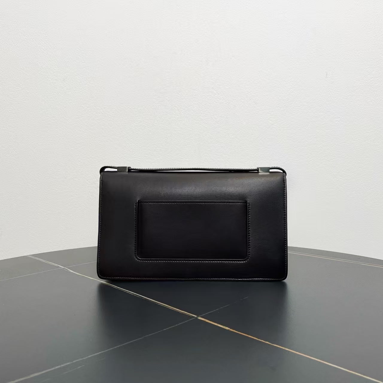 Luxury CELINE Black Leather Shoulder Bag