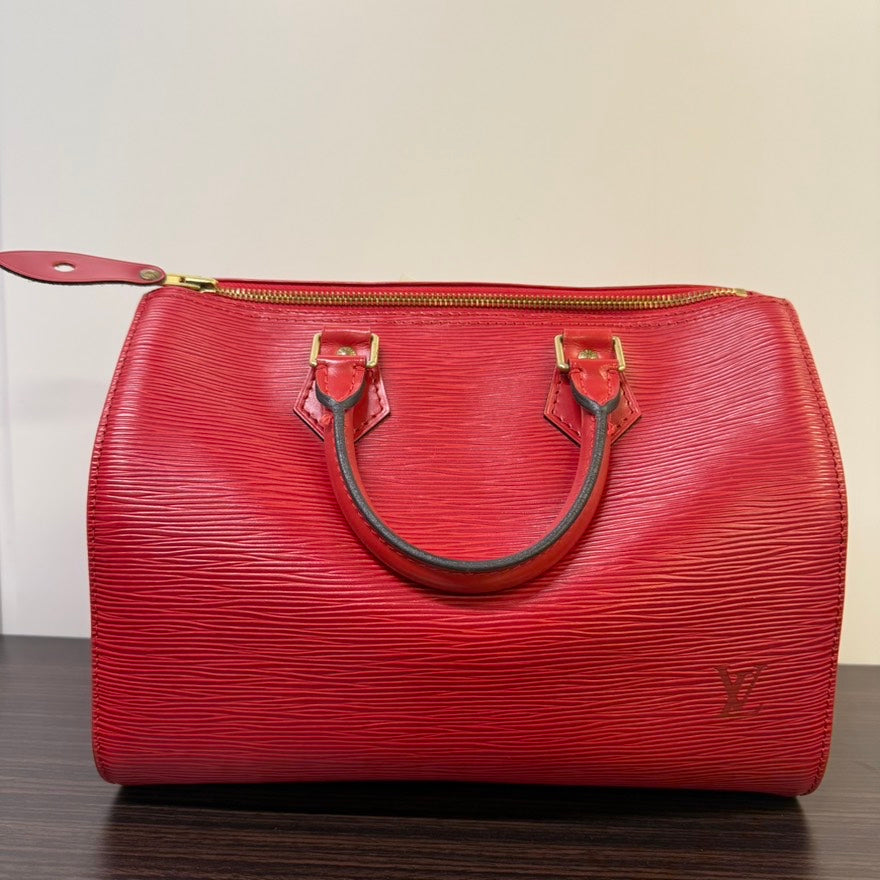 Louis Vuitton Epi Leather Handbag Red